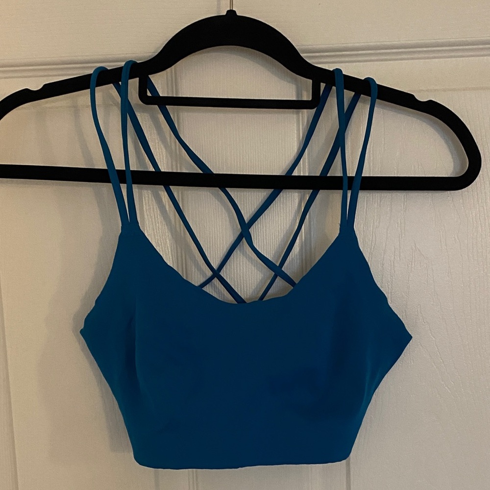 Aerie Blue Strappy Sports Bra